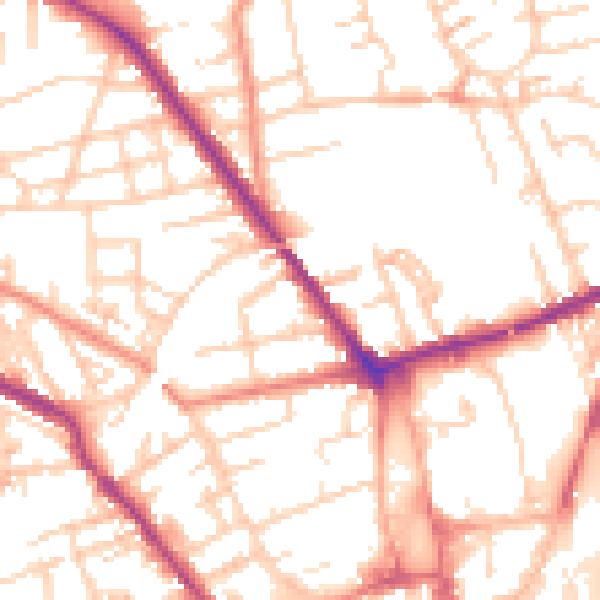 Daytime road noise heatmap for S70 2LT