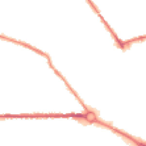 Night-time road noise heatmap for S70 2NB