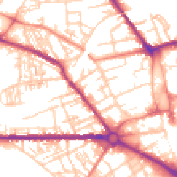 Daytime road noise heatmap for S70 2ND
