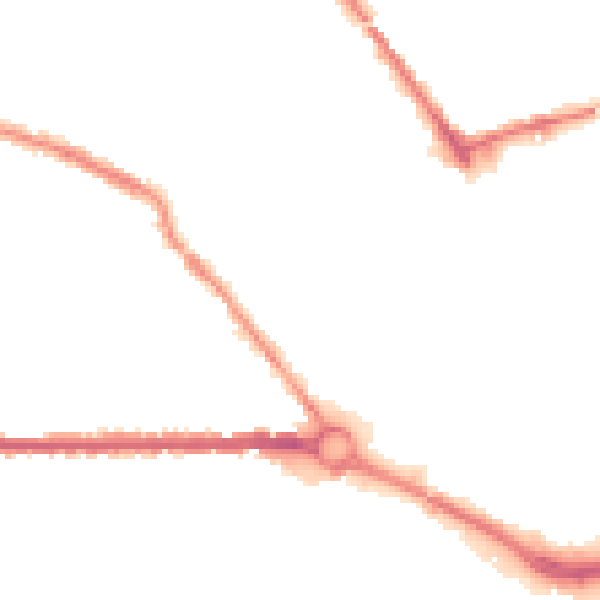 Night-time road noise heatmap for S70 2NF