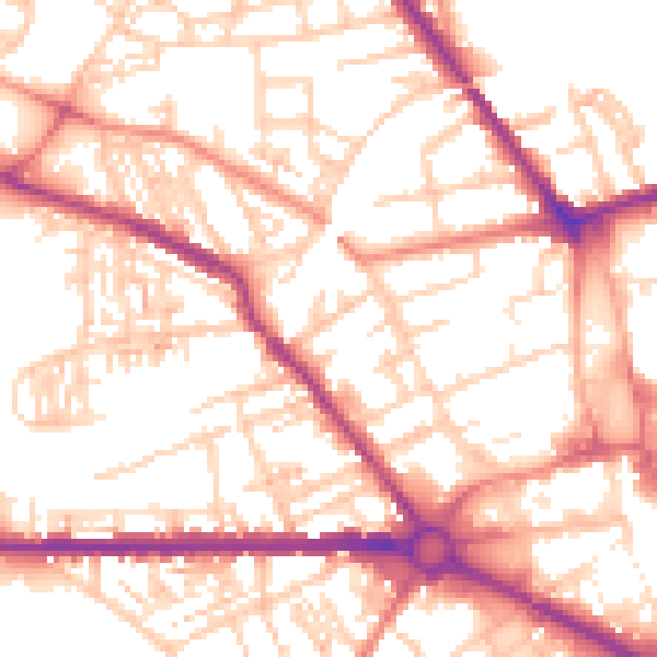 Daytime road noise heatmap for S70 2PA
