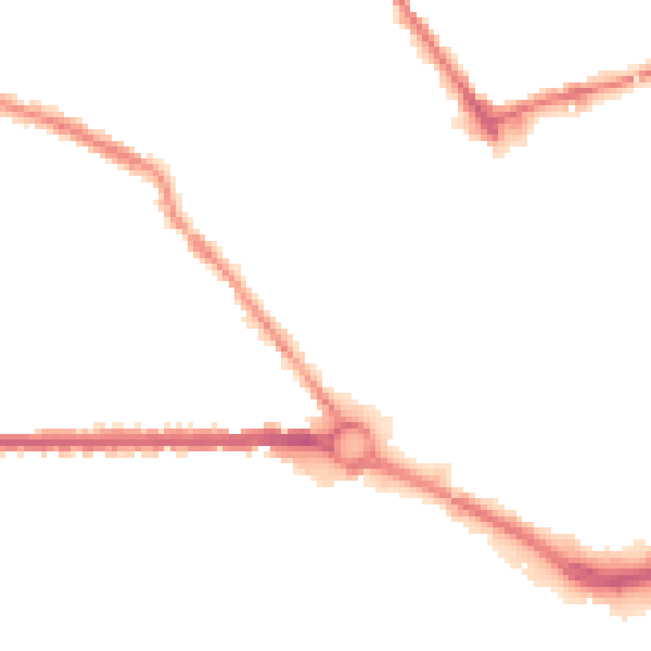 Night-time road noise heatmap for S70 2PE