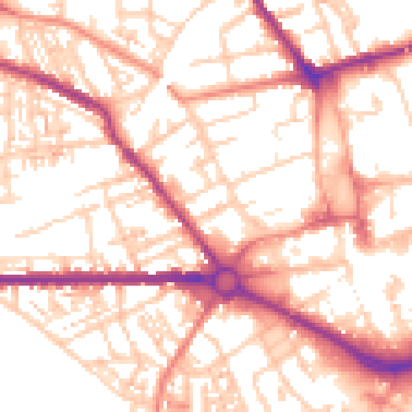 Daytime road noise heatmap for S70 2PF