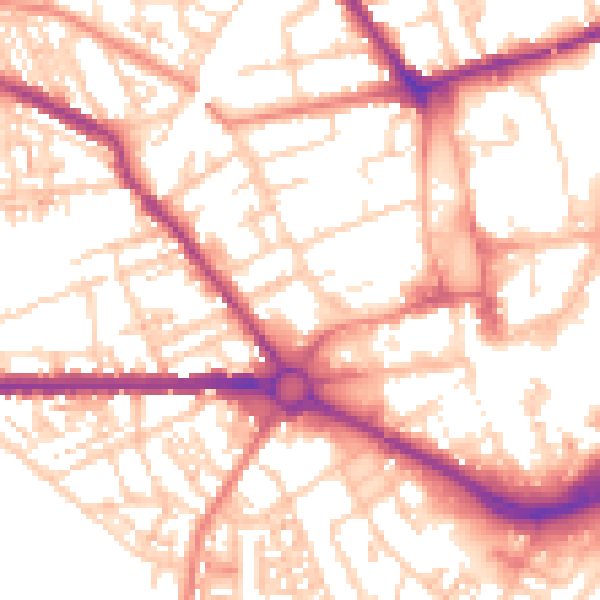Daytime road noise heatmap for S70 2RD