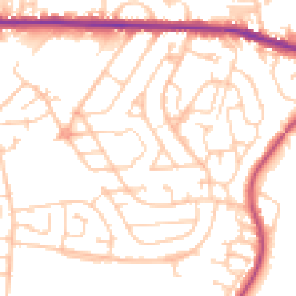 Daytime road noise heatmap for S70 3AS