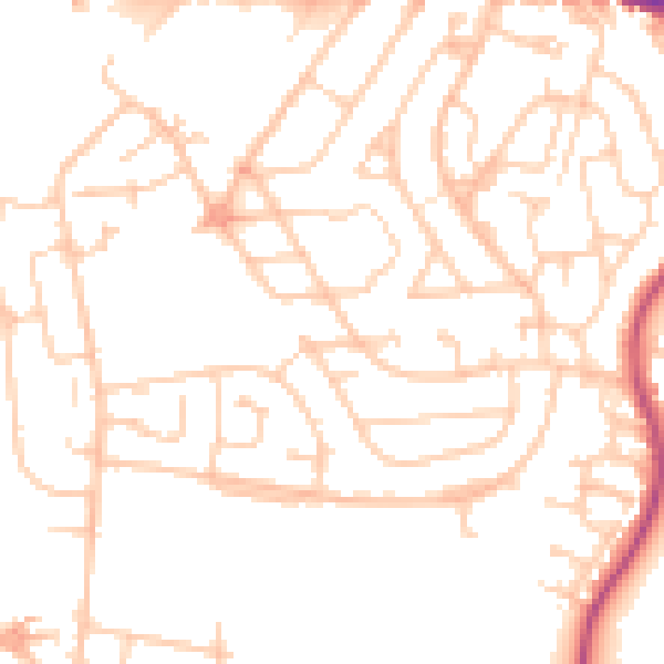 Daytime road noise heatmap for S70 3BA