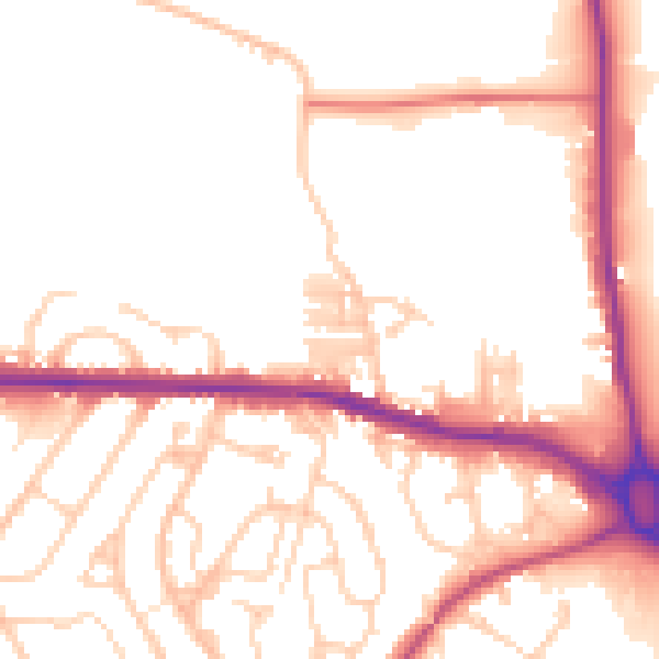 Daytime road noise heatmap for S70 3EP