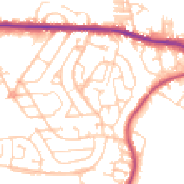 Daytime road noise heatmap for S70 3FA
