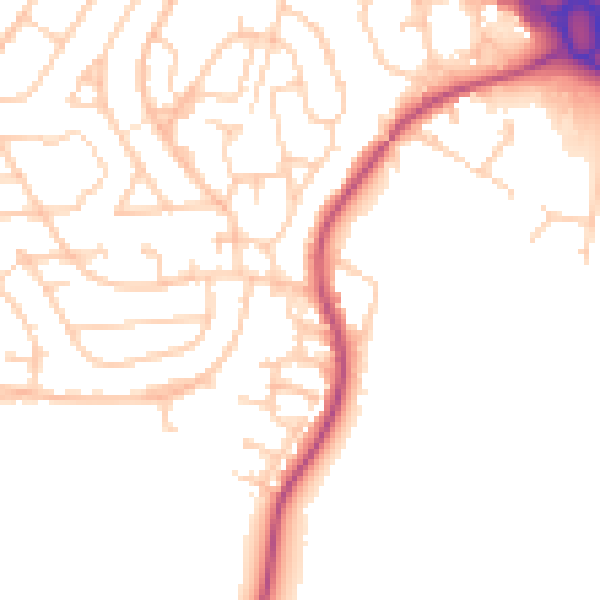 Daytime road noise heatmap for S70 3FB