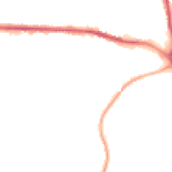 Night-time road noise heatmap for S70 3JG