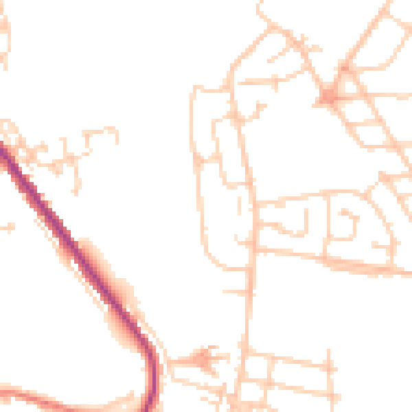 Daytime road noise heatmap for S70 3LR