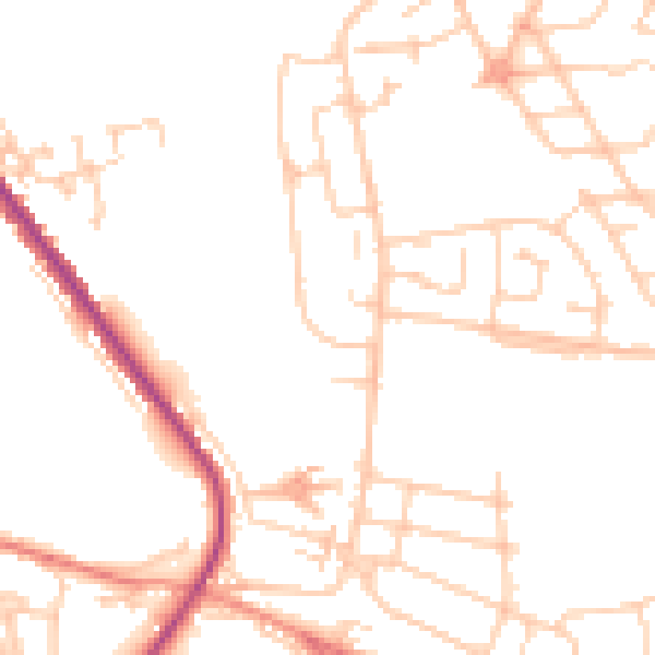 Daytime road noise heatmap for S70 3LW