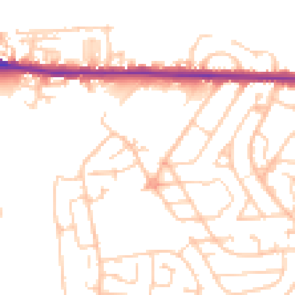 Daytime road noise heatmap for S70 3NL