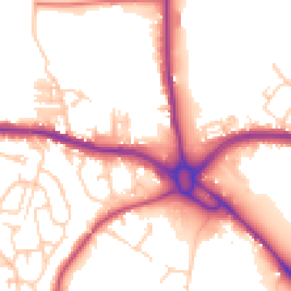 Daytime road noise heatmap for S70 3PE
