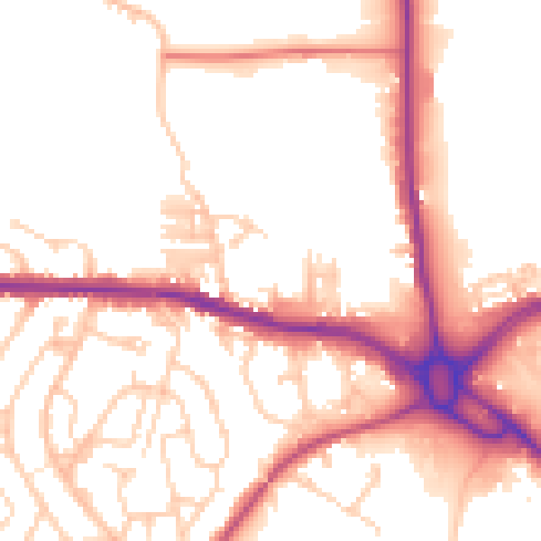 Daytime road noise heatmap for S70 3PT