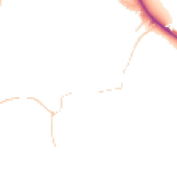 Daytime road noise heatmap for S70 3QG