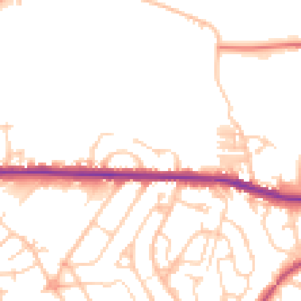 Daytime road noise heatmap for S70 3RL