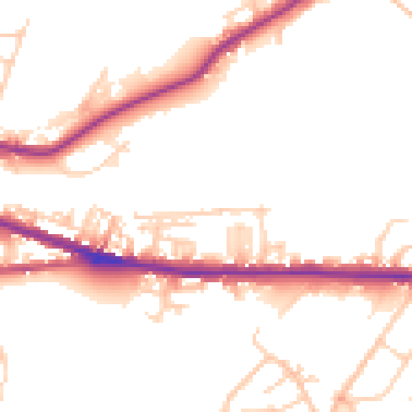 Daytime road noise heatmap for S70 3RW