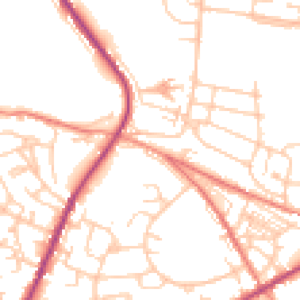 Daytime road noise heatmap for S70 4AF