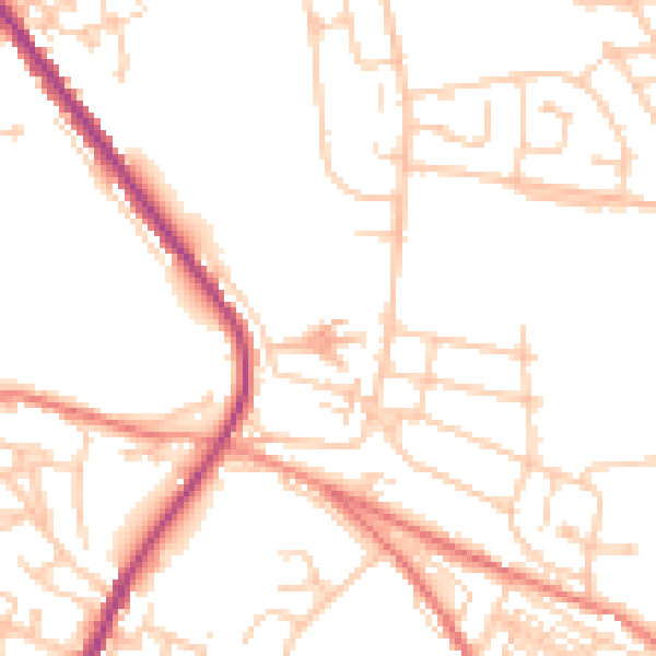 Daytime road noise heatmap for S70 4AR