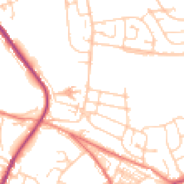 Daytime road noise heatmap for S70 4BT