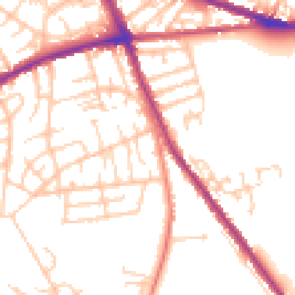 Daytime road noise heatmap for S70 4DG