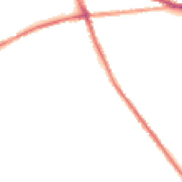 Night-time road noise heatmap for S70 4DU