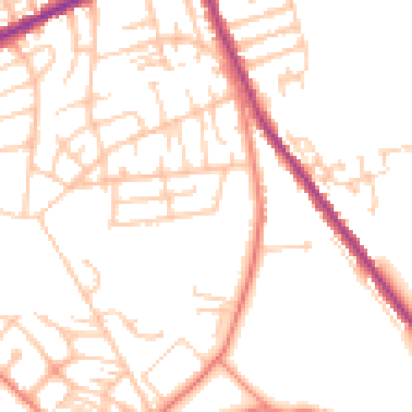 Daytime road noise heatmap for S70 4DZ
