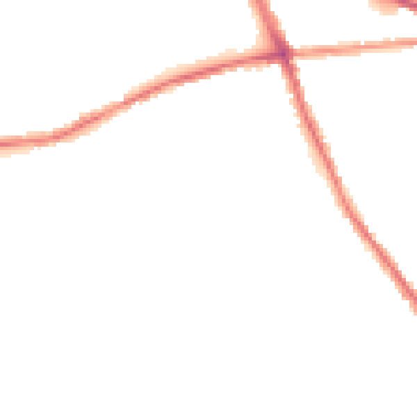 Night-time road noise heatmap for S70 4EH