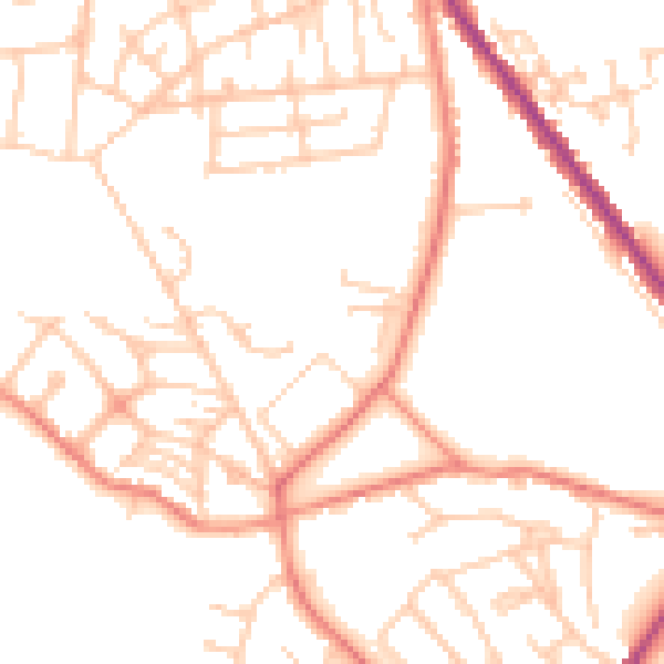 Daytime road noise heatmap for S70 4FL