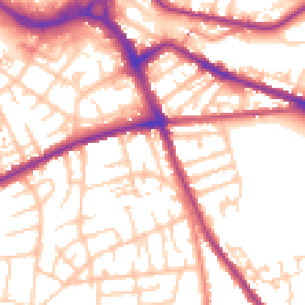 Daytime road noise heatmap for S70 4HT