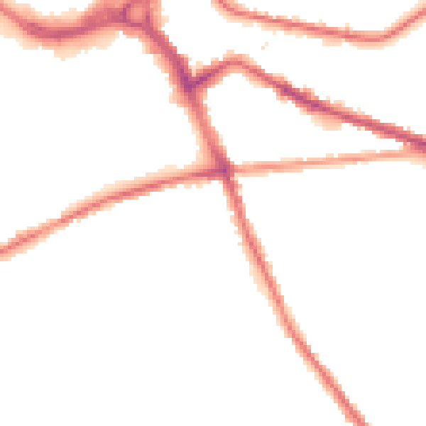Night-time road noise heatmap for S70 4HT