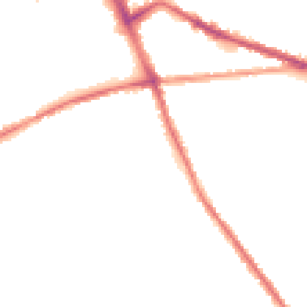 Night-time road noise heatmap for S70 4HW
