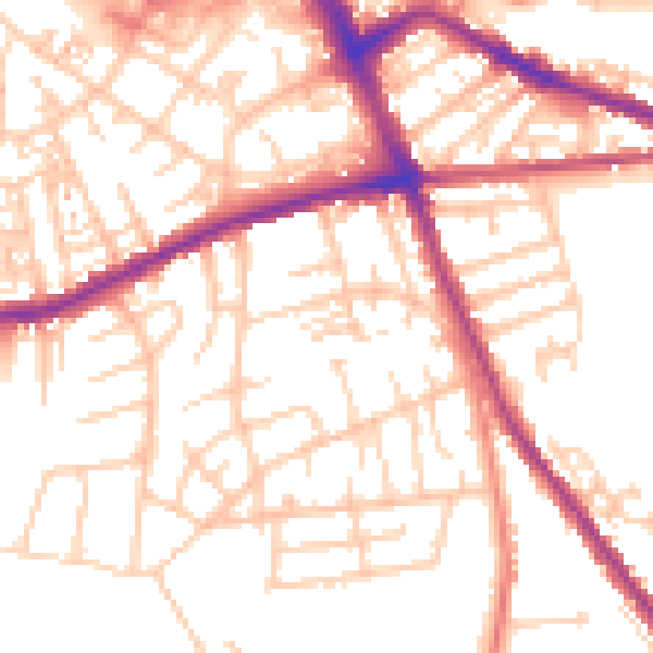 Daytime road noise heatmap for S70 4JG