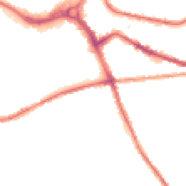 Night-time road noise heatmap for S70 4JP