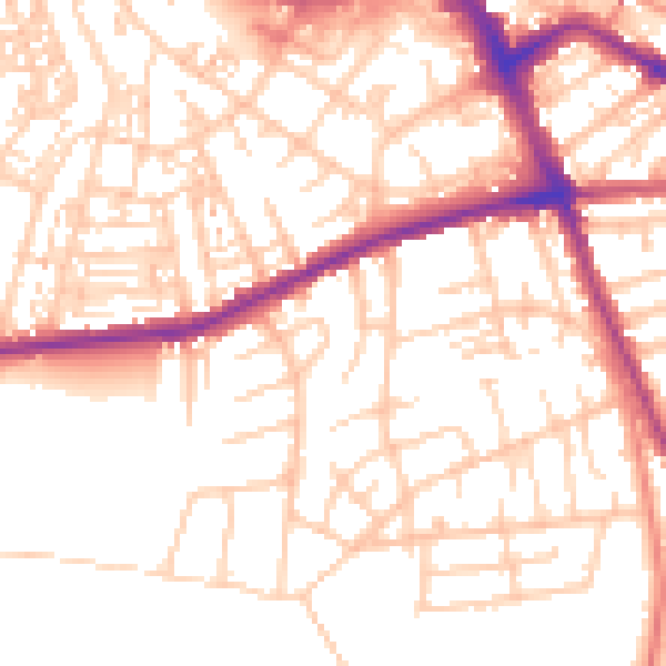 Daytime road noise heatmap for S70 4JX