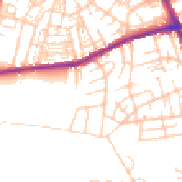 Daytime road noise heatmap for S70 4LE