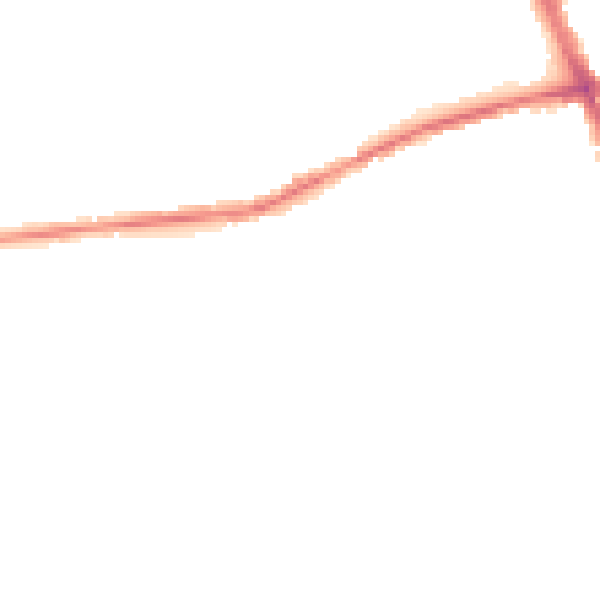 Night-time road noise heatmap for S70 4LE