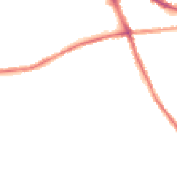Night-time road noise heatmap for S70 4NA