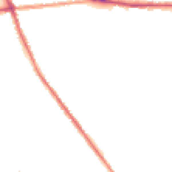 Night-time road noise heatmap for S70 4NJ