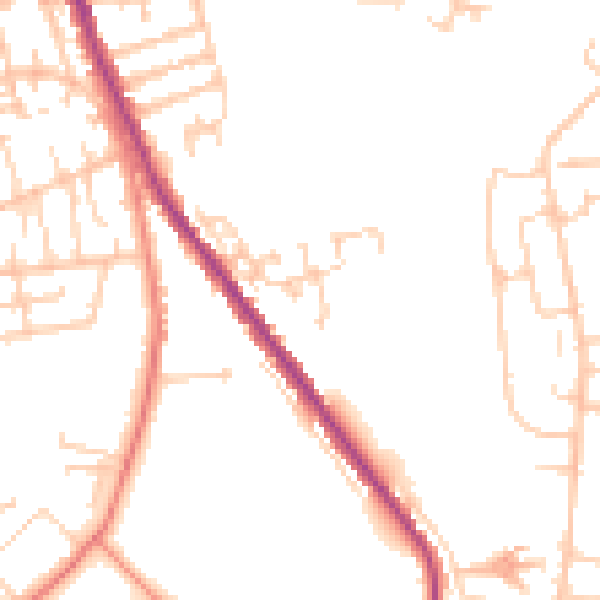 Daytime road noise heatmap for S70 4NY