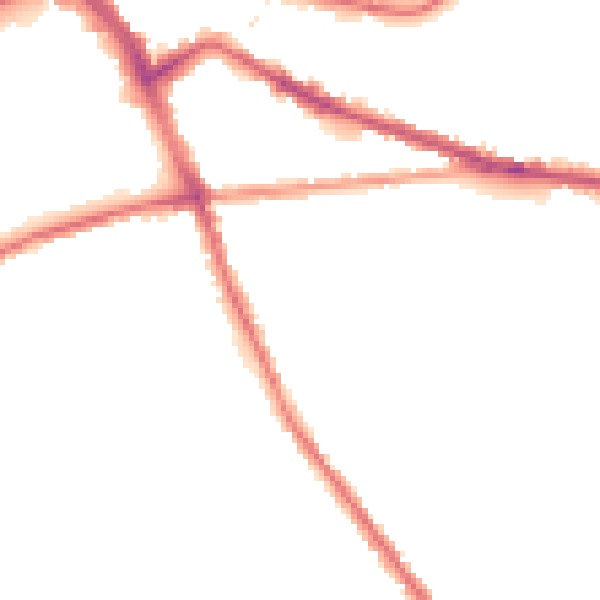 Night-time road noise heatmap for S70 4PQ