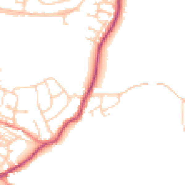 Daytime road noise heatmap for S70 4RN