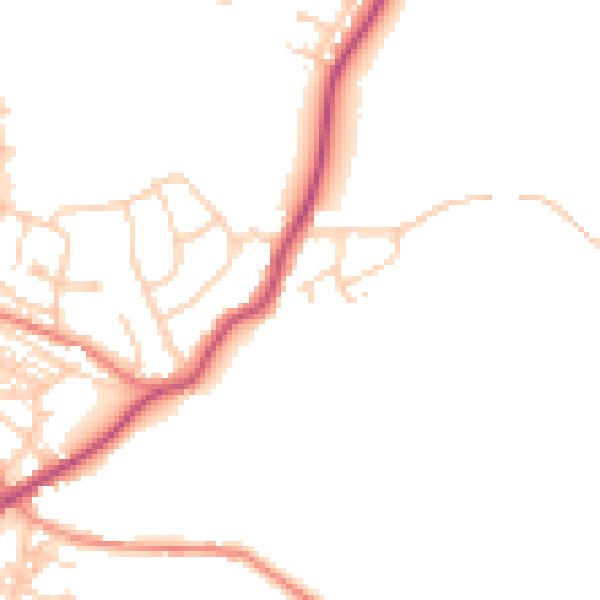 Daytime road noise heatmap for S70 4RU