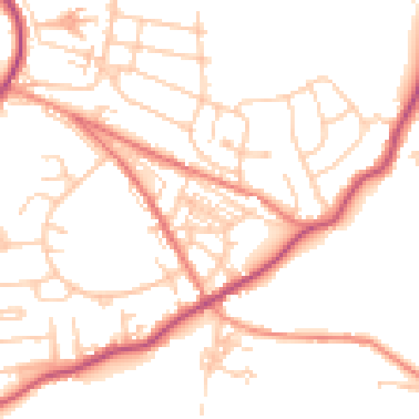 Daytime road noise heatmap for S70 4SL