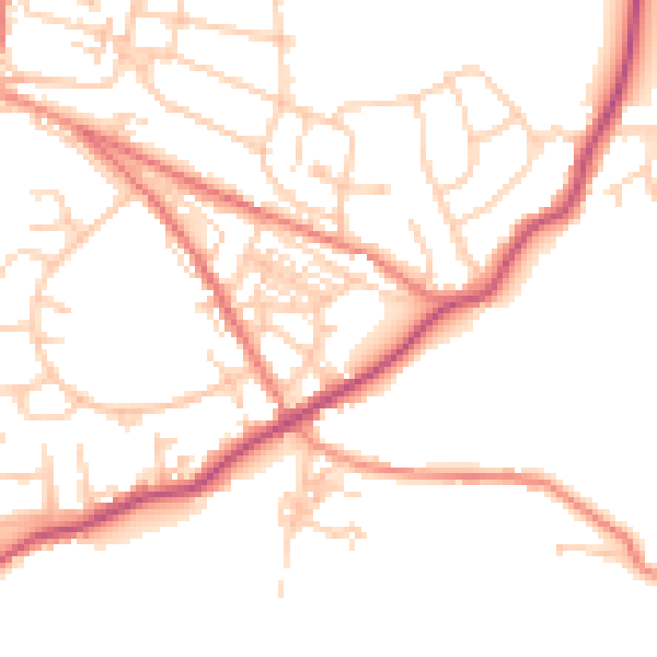 Daytime road noise heatmap for S70 4SP