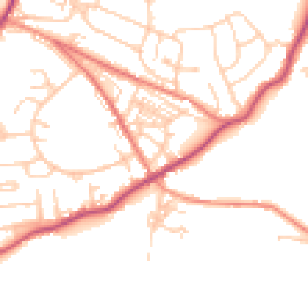 Daytime road noise heatmap for S70 4SR