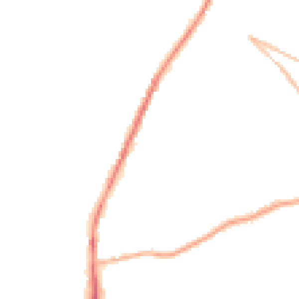 Night-time road noise heatmap for S70 5AG