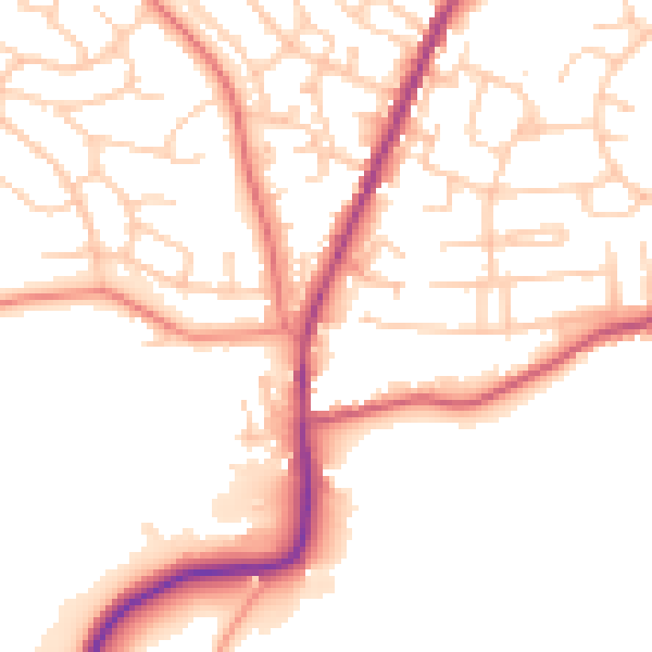 Daytime road noise heatmap for S70 5AH