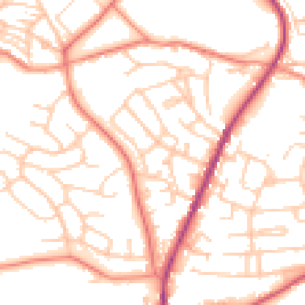Daytime road noise heatmap for S70 5BT